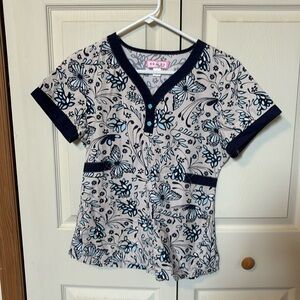 Koi Scrub Top-Size Small